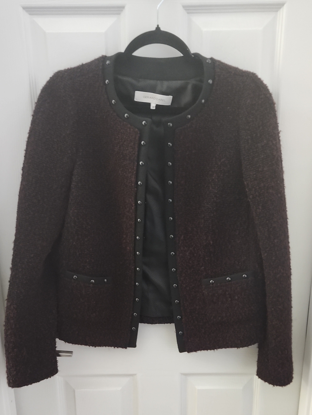 Gerard Darel Bouclé Wool Blazer